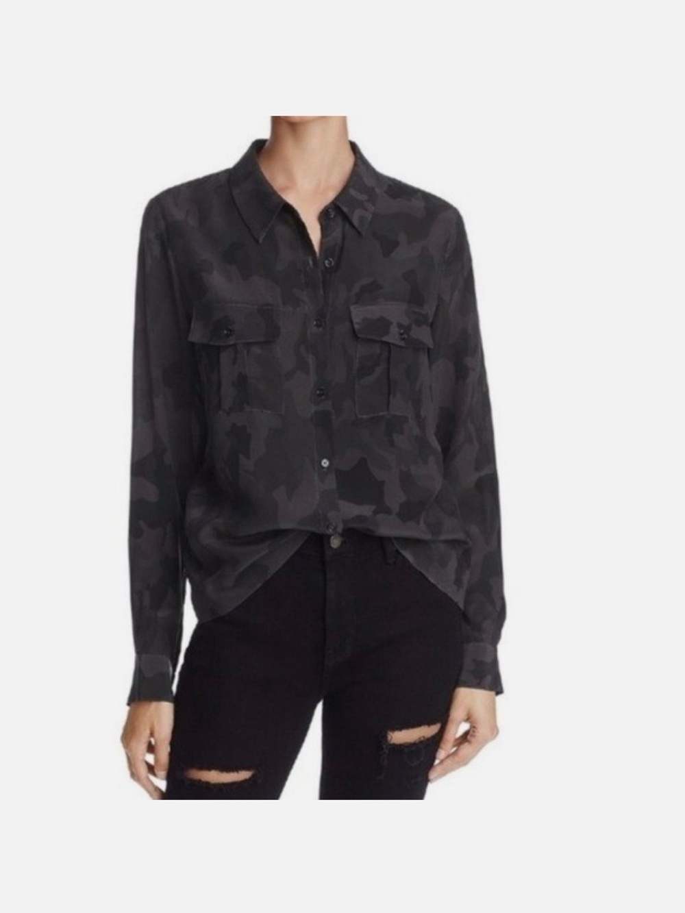 Rails Black Camo Button-Up Shirt